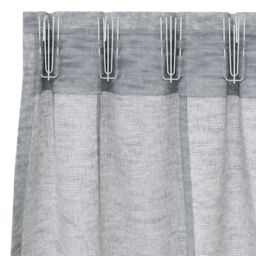Berkfield Home Curtains with Curtains 2 pcs Dark gray 140 x 140 cm Polyester in Grey - thumbnail 4