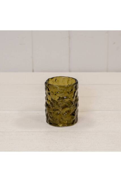 KDMD Large Olive Green Straight Textured Candle Holder - image 1