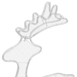 Berkfield Home Reindeer Christmas Decoration with Mesh 306 LEDs 60x24x89cm in Blue - Size: 60 x 24 x 89 cm - thumbnail 8