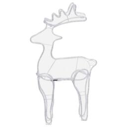 Berkfield Home Reindeer Christmas Decoration with Mesh 306 LEDs 60x24x89cm in Blue - Size: 60 x 24 x 89 cm - thumbnail 7