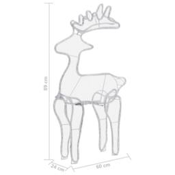 Berkfield Home Reindeer Christmas Decoration with Mesh 306 LEDs 60x24x89cm in Blue - Size: 60 x 24 x 89 cm - thumbnail 9