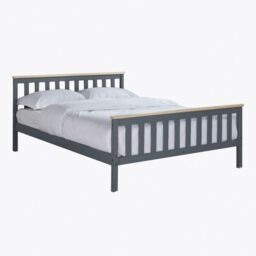 Home Detail DISCONTINUED Hampton Wooden Double Bed in Grey - thumbnail 2