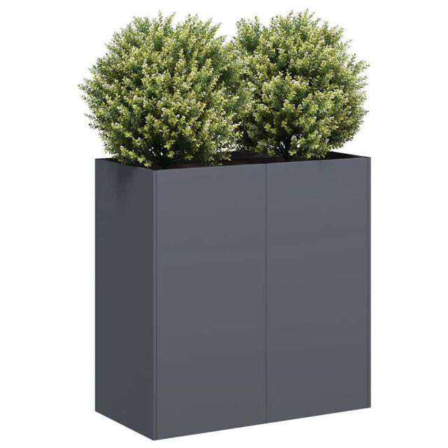 Berkfield Home Planter Anthracite 80x40x80 cm Cold-rolled Steel - Size: 80 x 40 x 80 cm - image 1