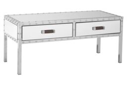 Orsina Stunning Coffee Table, Glass Constructed Modern Coffee Table For Livingroom, Rectangular Coffee Table in Silver - thumbnail 2