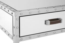 Orsina Stunning Coffee Table, Glass Constructed Modern Coffee Table For Livingroom, Rectangular Coffee Table in Silver - thumbnail 4