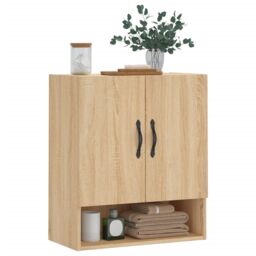 Berkfield Home Wall Cabinet Sonoma Oak 60x31x70 cm Engineered Wood in Brown - Size: 60 x 31 x 70 cm - thumbnail 3