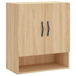 Berkfield Home Wall Cabinet Sonoma Oak 60x31x70 cm Engineered Wood in Brown - Size: 60 x 31 x 70 cm - thumbnail 2