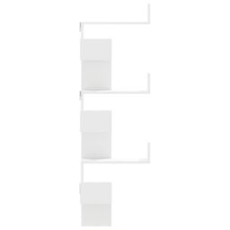 Berkfield Home Wall Corner Shelf White 45x45x147 cm Engineered Wood - Size: 45 x 45 x 147 cm - thumbnail 5