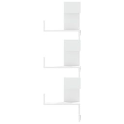 Berkfield Home Wall Corner Shelf White 45x45x147 cm Engineered Wood - Size: 45 x 45 x 147 cm - thumbnail 4