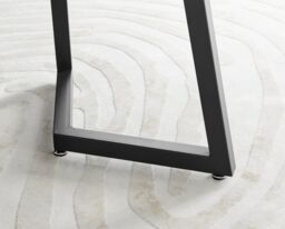 FurnitureboxUK Carson 120cm White Marble Effect Large Dining Table with Black Legs - thumbnail 6