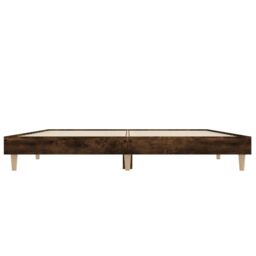Berkfield Home Bed Frame Smoked Oak 120x190 cm Small Double Engineered Wood in Brown - thumbnail 6