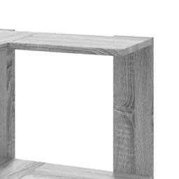 Berkfield Home Elegant Corner Bookcase 3-Tier Grey Sonoma 50x50x102 cm Engineere - Size: 50 x 50 x 102 cm - thumbnail 7
