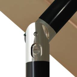 Berkfield Home Harmful 3-Tier Parasol with Aluminium Pole Taupe 3.5 m in Beige - thumbnail 6