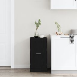 Berkfield Home Apothecary Cabinet Black Oak 40x41x77, 5 cm Engineered Wood - thumbnail 4