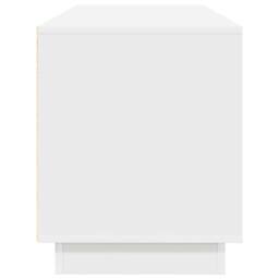 Berkfield Home TV Cabinet with LED Lights White 160.5x41x50 cm - thumbnail 8