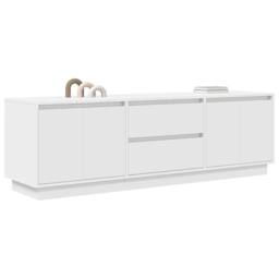 Berkfield Home TV Cabinet with LED Lights White 160.5x41x50 cm - thumbnail 5