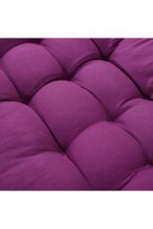 Garden Sanctuary 160x50cm Sun Lounger Cushion with Anti-Slip Cover in Purple - Size: 160x50 cm - thumbnail 6
