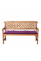 Garden Sanctuary 160x50cm Sun Lounger Cushion with Anti-Slip Cover in Purple - Size: 160x50 cm - thumbnail 2