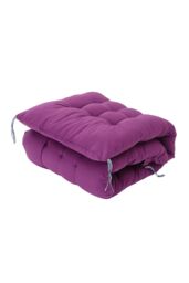Garden Sanctuary 160x50cm Sun Lounger Cushion with Anti-Slip Cover in Purple - Size: 160x50 cm - thumbnail 4