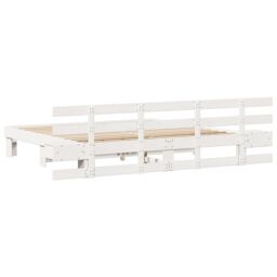 Berkfield Home with Drawer White 200 x 200 cm Wood - thumbnail 8