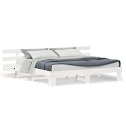 Berkfield Home with Drawer White 200 x 200 cm Wood - thumbnail 4
