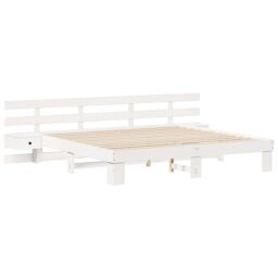 Berkfield Home with Drawer White 200 x 200 cm Wood - thumbnail 2