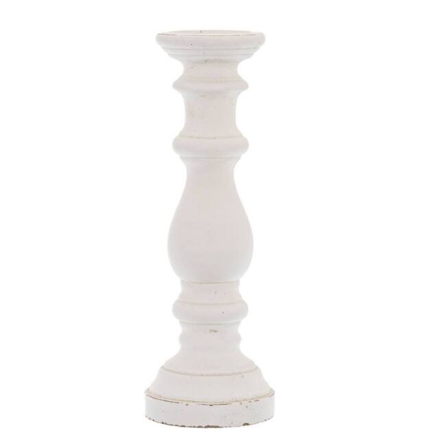 Hill Interiors Column Candle Holder in White - image 1