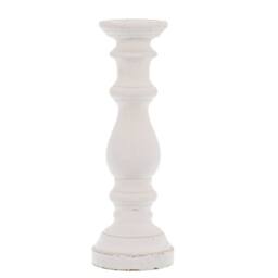 Hill Interiors Column Candle Holder in White - thumbnail 1