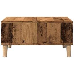 Berkfield Home Coffee Table Old Wood 60x60x30 cm Engineered Wood in Brown - Size: 60 x 60 x 30 cm - thumbnail 5
