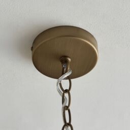 Pagazzi Resto Crystal & Antique Brass Pendant Ceiling Light in Gold - thumbnail 6