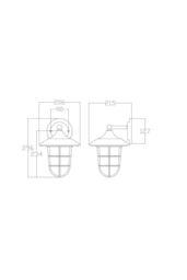 Netlighting Marina 1 Light Small Outdoor Wall Lantern Silver IP44 E27 - thumbnail 2