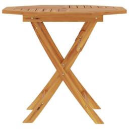 Berkfield Home Beautiful Folding Garden Table 85x85x76 cm Solid Teak Wood in Brown - Size: 85 x 85 x 76 cm - thumbnail 4