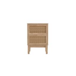 Wyld Haus Waterford Oak & Woven Rattan Bedside Cabinet 2 Drawers in Natural - thumbnail 2