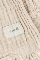 Yard Lark 100% Cotton Muslin Frayed Edge Throw in Natural - Size: 130 cm x 180 cm - thumbnail 3