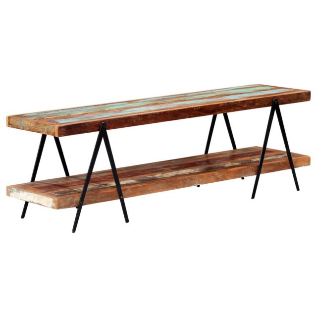 Berkfield Home TV Cabinet 160x40x50 cm Solid Reclaimed Wood in Brown - Size: 160 x 40 x 50 cm - image 1