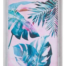 Wyld and Coco Framed Botanical Print - Blue Pink Monstera 30x40 cm - Size: W30 cm x H41 cm x D15mm - thumbnail 2