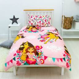 Spirit Fiesta Reversible Duvet Set in Pale Pink - Size: Single - thumbnail 3