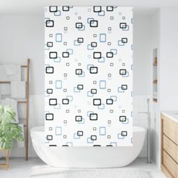 Berkfield Home Shower Roller Blind 130x240 cm Fabric Width 126 cm in White - thumbnail 2