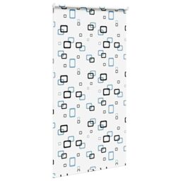 Berkfield Home Shower Roller Blind 130x240 cm Fabric Width 126 cm in White - thumbnail 4