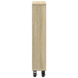 Berkfield Home Narrow Storage Trolley Sonoma Oak 48x13x68 cm Engineered Wood in Light Brown - Size: 48 x 13 x 68 cm - thumbnail 5