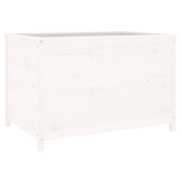 Berkfield Home Garden Raised Bed White 119.5x82.5x78 cm Solid Wood Pine - image 1
