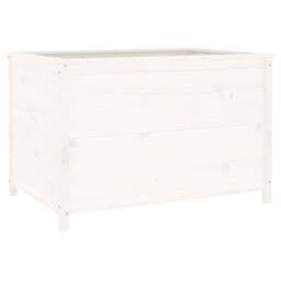 Berkfield Home Garden Raised Bed White 119.5x82.5x78 cm Solid Wood Pine - thumbnail 6