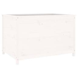 Berkfield Home Garden Raised Bed White 119.5x82.5x78 cm Solid Wood Pine - thumbnail 1