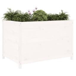 Berkfield Home Garden Raised Bed White 119.5x82.5x78 cm Solid Wood Pine - thumbnail 3