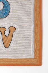 Homescapes Orange Good Vibes Bath Mat 100% Cotton, 50 x 80 cm - thumbnail 4