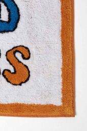 Homescapes Orange Good Vibes Bath Mat 100% Cotton, 50 x 80 cm - thumbnail 2
