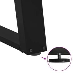 Berkfield Home Modern vidXL Dining Table Legs U-Shaped 2 pcs Black 60x(72-73) cm - thumbnail 9