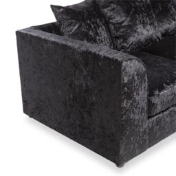 Snugg Furniture UK Limited Aurora Crushed Velvet 3 Seater Sofa in Black - thumbnail 3