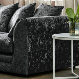 Snugg Furniture UK Limited Aurora Crushed Velvet 3 Seater Sofa in Black - thumbnail 6