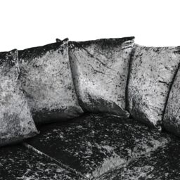 Snugg Furniture UK Limited Aurora Crushed Velvet 3 Seater Sofa in Black - thumbnail 4